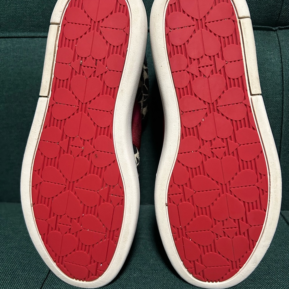 Kate Spade Keswick Black and Pink Spade Design Sneakers - Picture 3 of 5